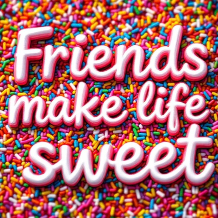 FRIENDS MAKE LIFE SWEET COMPACT MIRROR