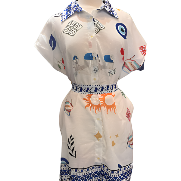 SHORT EVIL-EYE DRESS