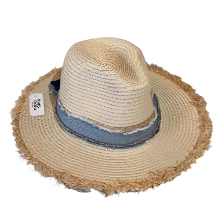 FRAYED STRAW HAT