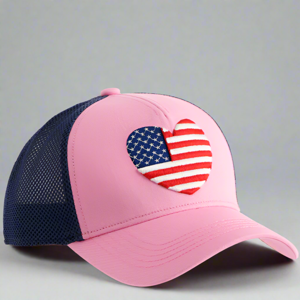 HEART FLAG TRUCKER HAT