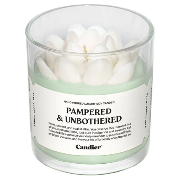 PAMPERED AND UNBOTHERED CANDLE