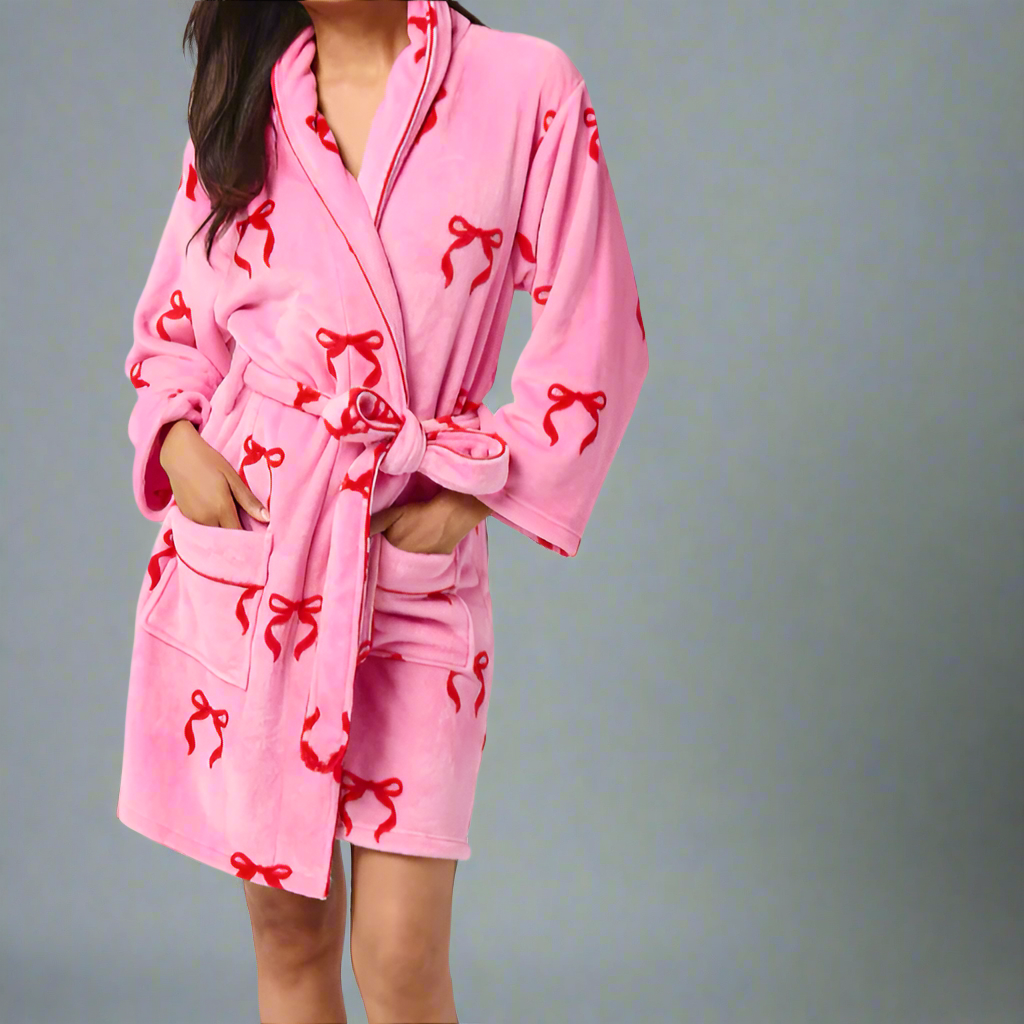 PINK BOW ROBE