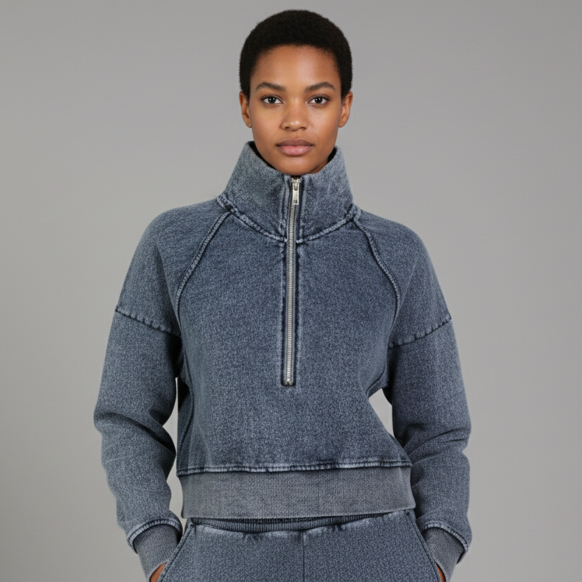 RAGLAN HALF ZIP PULLOVER