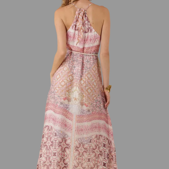 BRIELLA HALTER MAXI DRESS