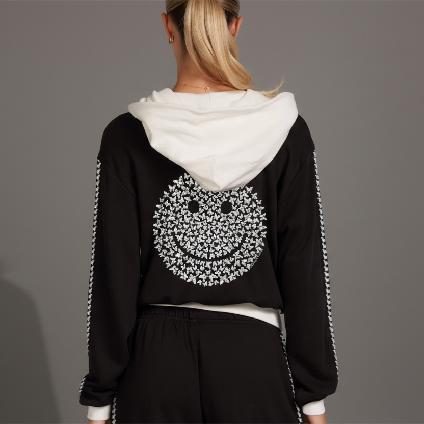 AUDRI BUTTERFLY HAPPYFACE HOODIE
