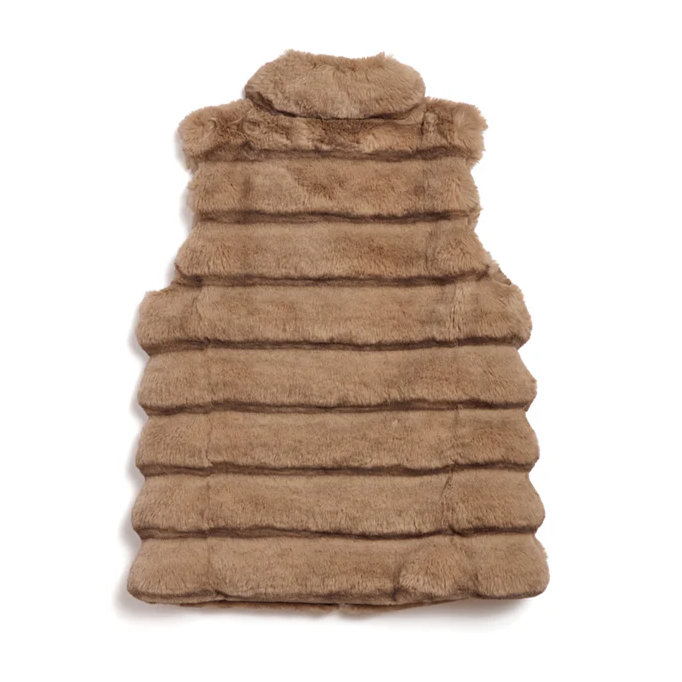 PLUSH FAUX FUR REVERISBLE VEST