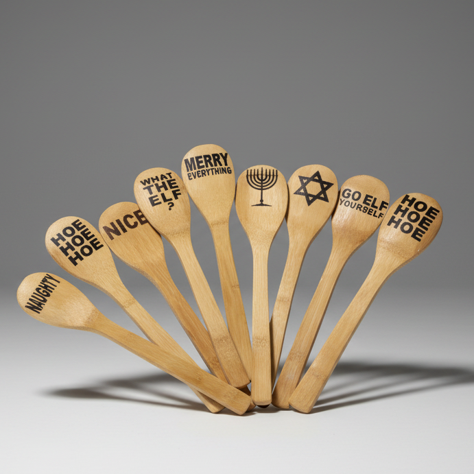 EMBOSSED WOODEN SPOONS