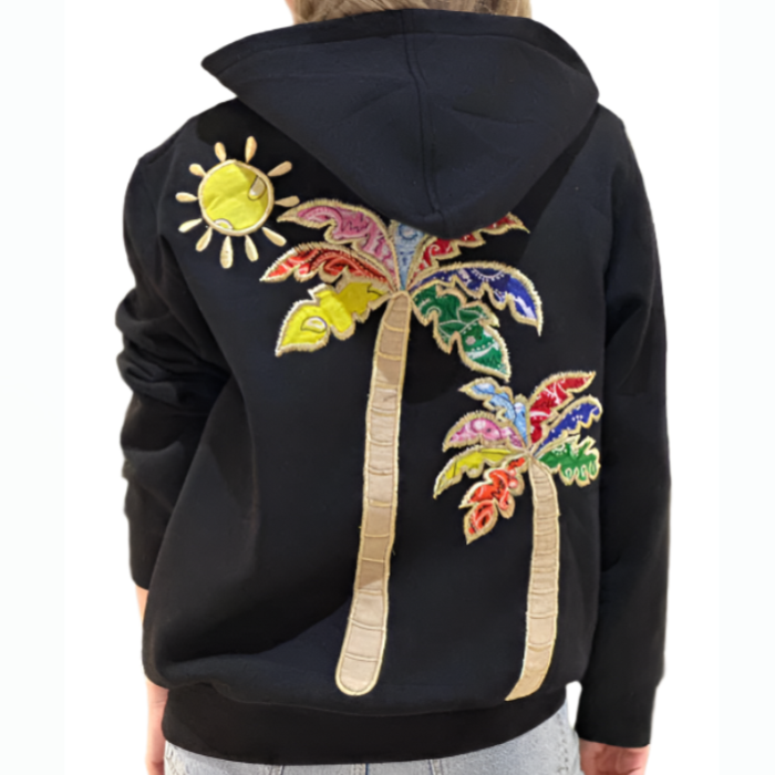 PALM ZIPPER SWEATER