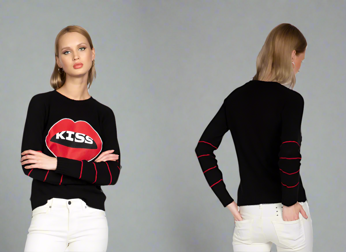 CASHMERE KISS LIP SWEATER