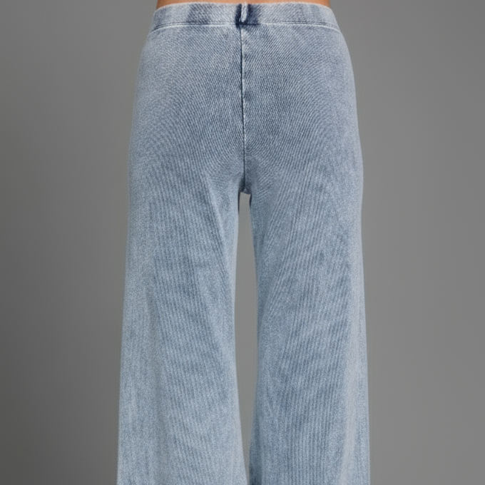 OMMIN RIB FLARED PANT