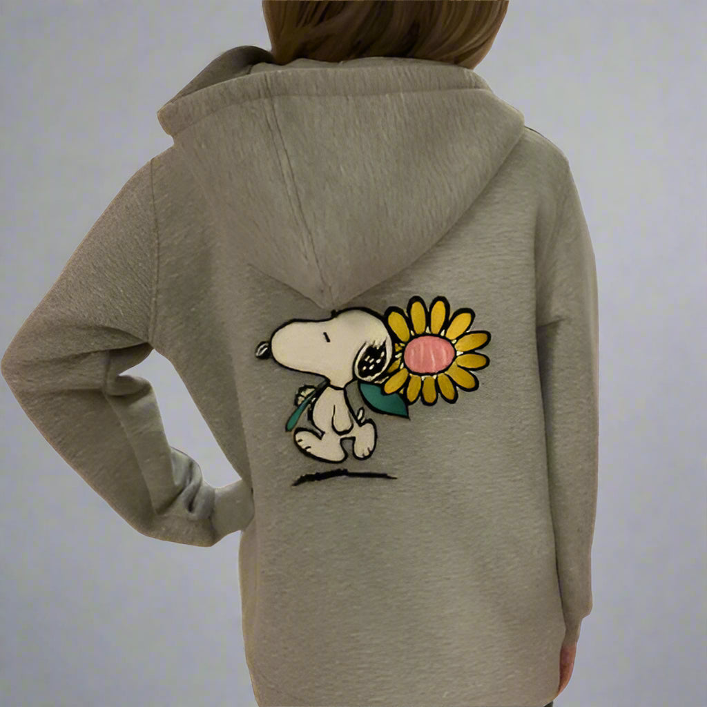GREY SNOOPY HOODIE