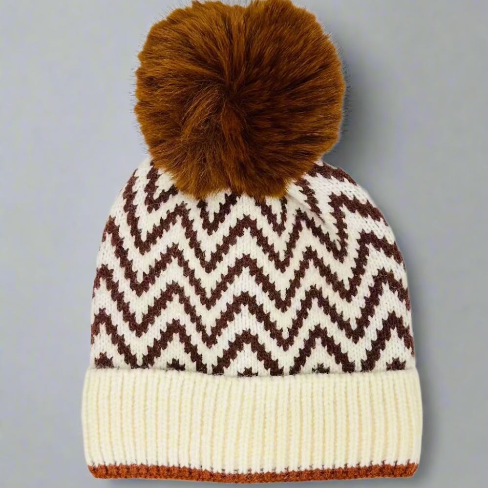 CHEVRON POM HAT