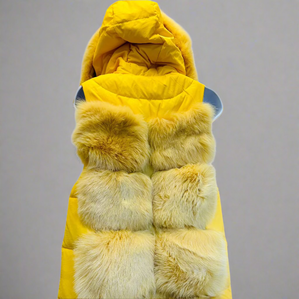LIMONE HOODED FOX VEST