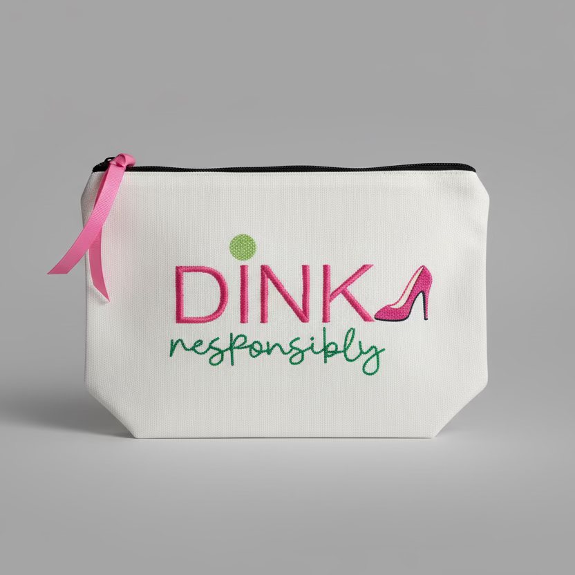 DINK RESPONSIBLY CANVAS POUCH