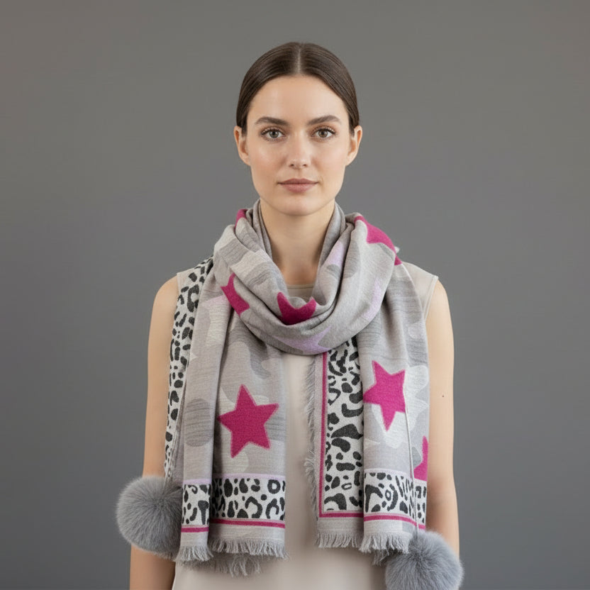MIX WOVEN CAMO SCARF