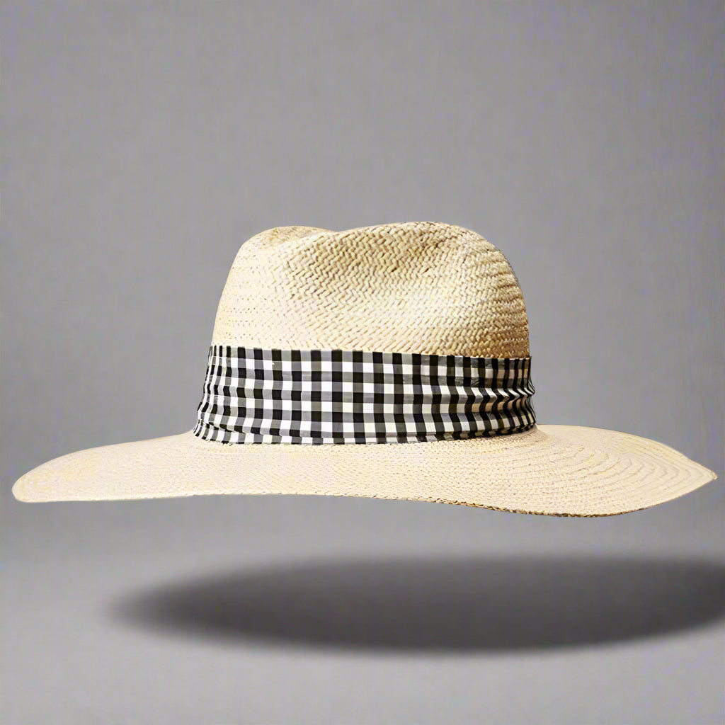 GINGHAM SUN HAT SPF UV PROTECTION