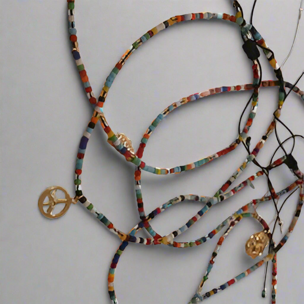 MULTI BEAD CHARM ANKLET