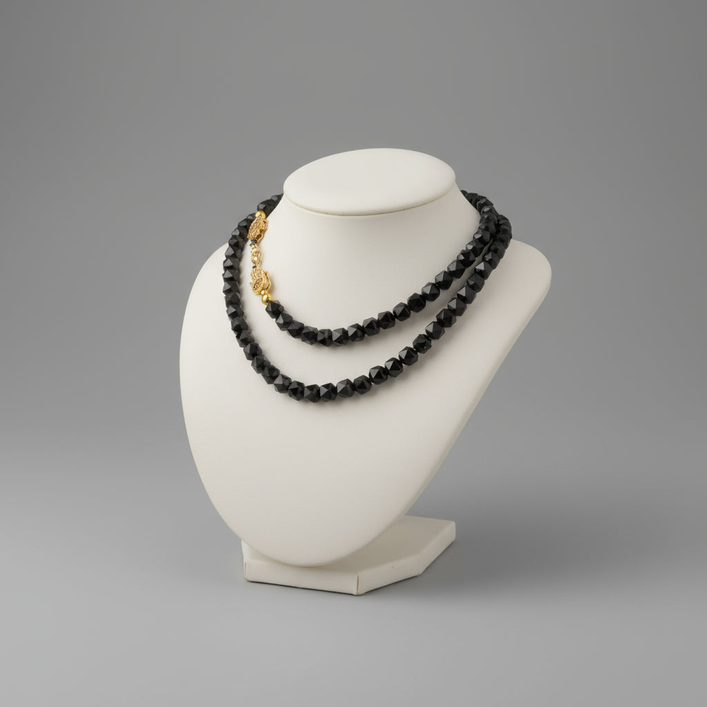 BLACK ONYX 10MM NECKLACE