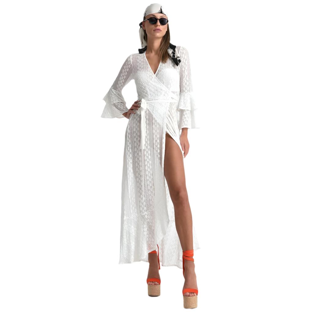 RUFFLE SLEEVES COVER UP