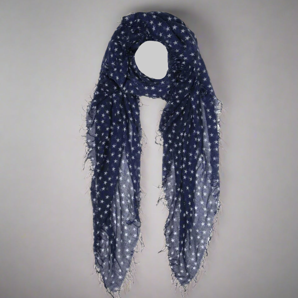 STARS CASHMERE AND SILK SCARF