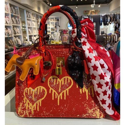 MELTING HEARTS HAND PAINTED BAG