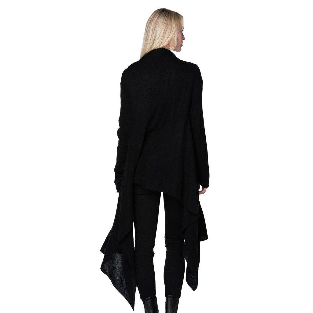 CASHMERE FOUR WAY WRAP IN BLACK