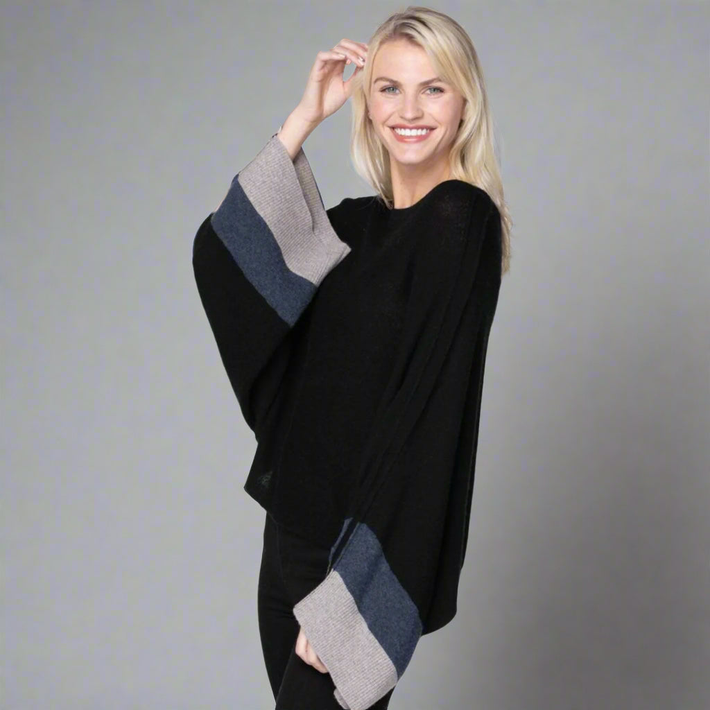 CASHMERE BLACK OVERSIZED PULLOVER