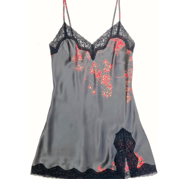 SILK BABYDOLL PRINTED BEAMING LAVA