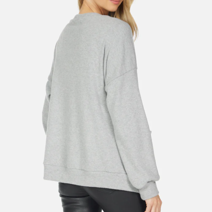 QUIMBY CRYSTAL BUTTON OVERSIZED CARDIGAN