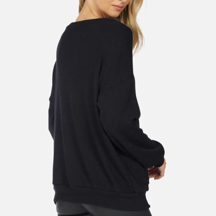 QUIMBY CRYSTAL BUTTON OVERSIZED CARDIGAN
