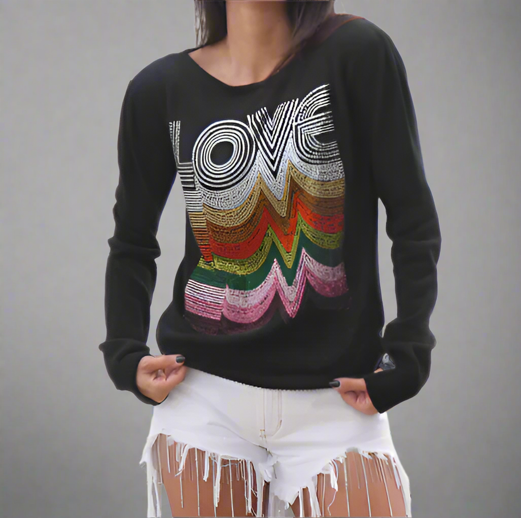 LOVE REPEATER CREW NECK SWEATER