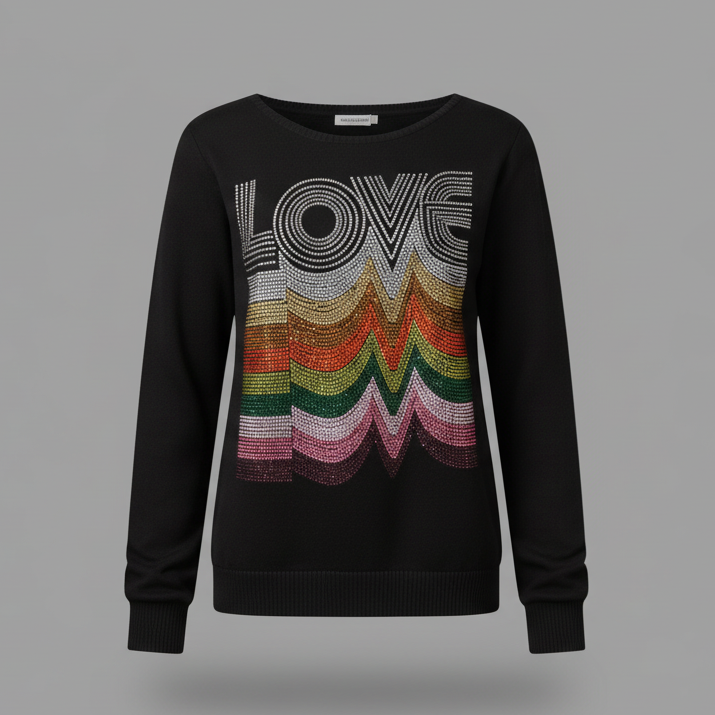 LOVE REPEATER CREW NECK SWEATER