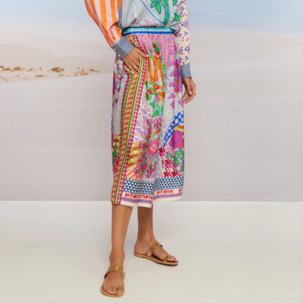 ELIZABETH RANGOLI MIDI SKIRT