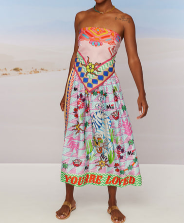 ELIZABETH TIGER MIDI SKIRT