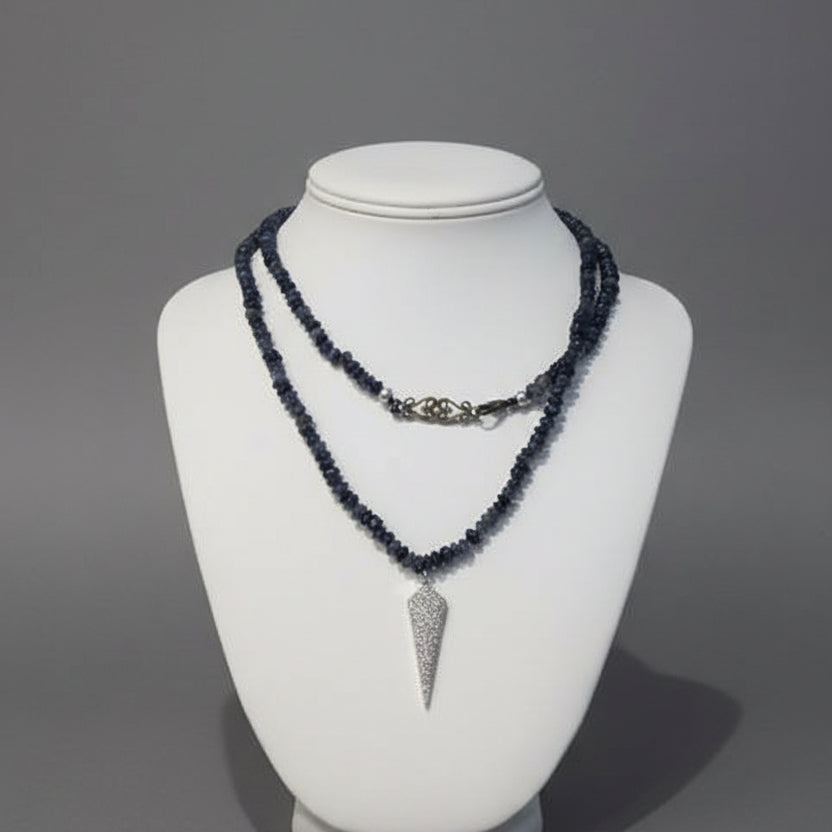 BLUE LABRADORITE ARROW NECKLACE