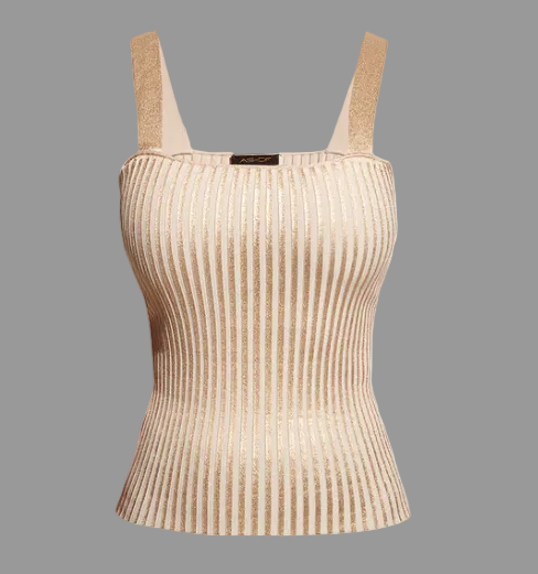 CARA GOLD KNIT TANK