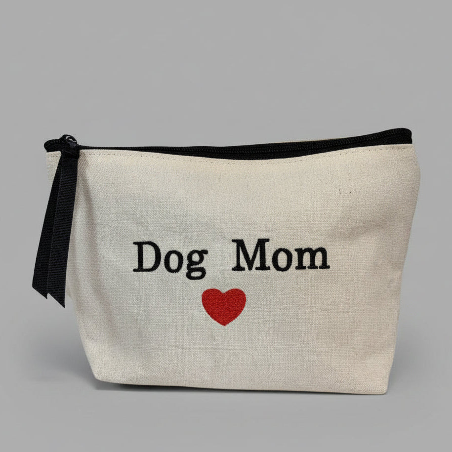 DOG MOM CANVAS POUCH