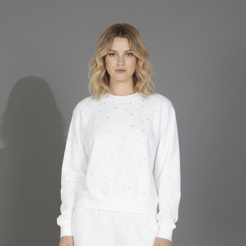 EXON PULLOVER WITH CRYSTALS
