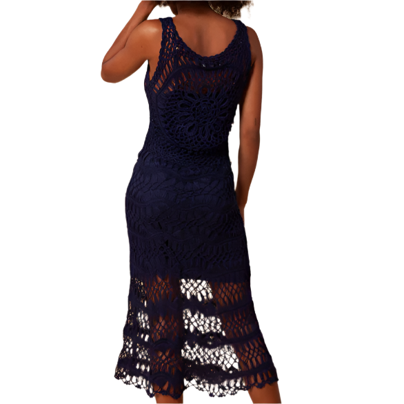 NAVY UNY CORCHET DRESS