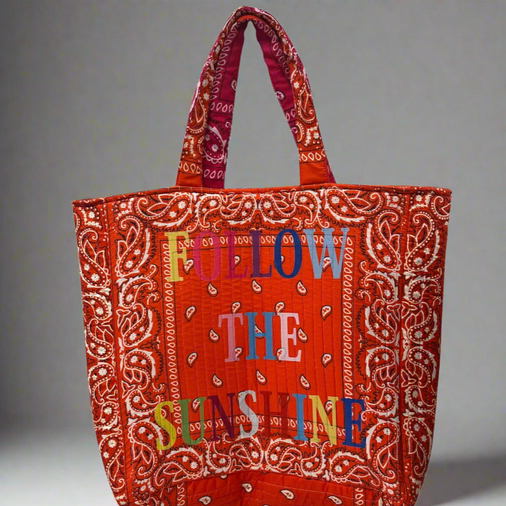DOUBLE SIDED BANDANA BEACH BAG