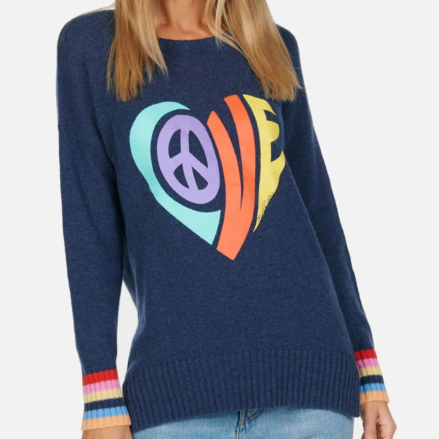 NAVY CASHMERE LOVE SWEATER