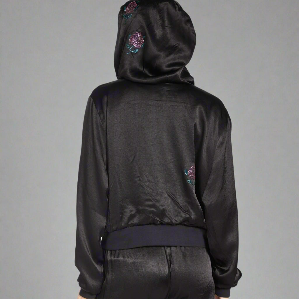 KATHLEEN CRYSTAL ROSES HOODIE