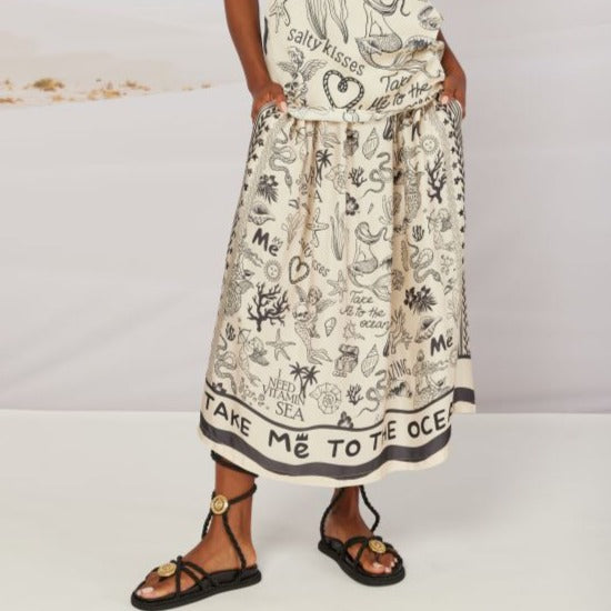ELIZABETH MERMAID MIDI SKIRT