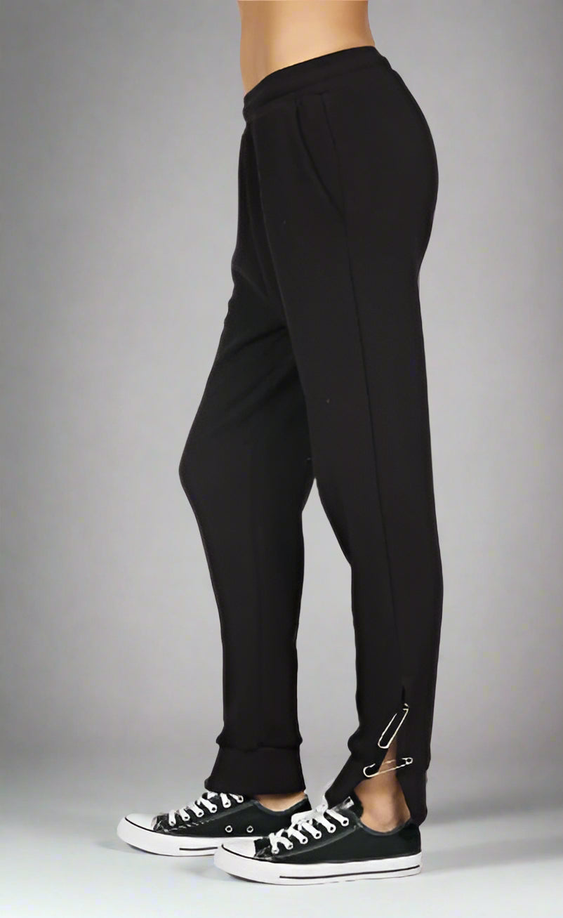 EDSON LOUNGE PANT WITH SAFETY PINS DETAIL