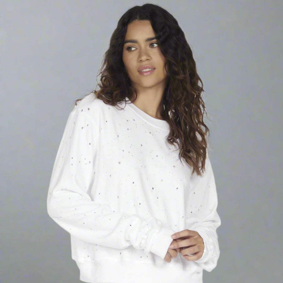 EXON PULLOVER WITH CRYSTALS