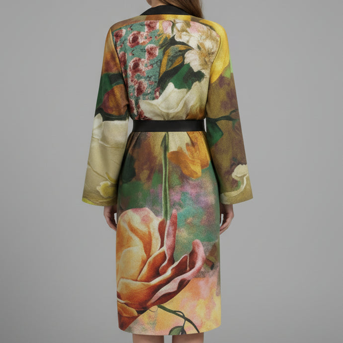 THORN ROSE SILK ROBE