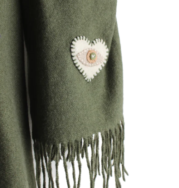 OLIVE GREEN PASHMINA