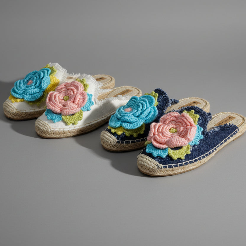 CROCHET FLOWER ESPADRILLES