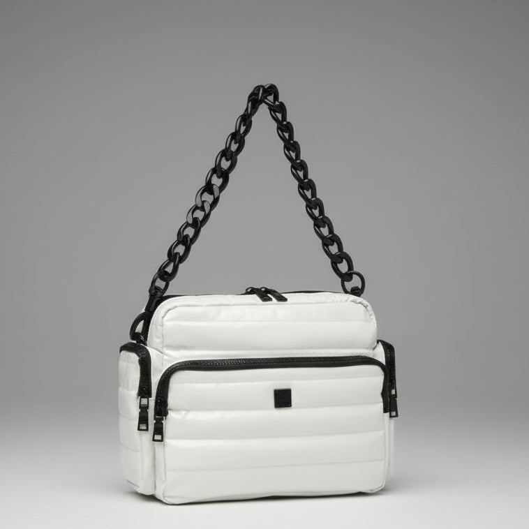 IVORY PATENT TRINITY BAG