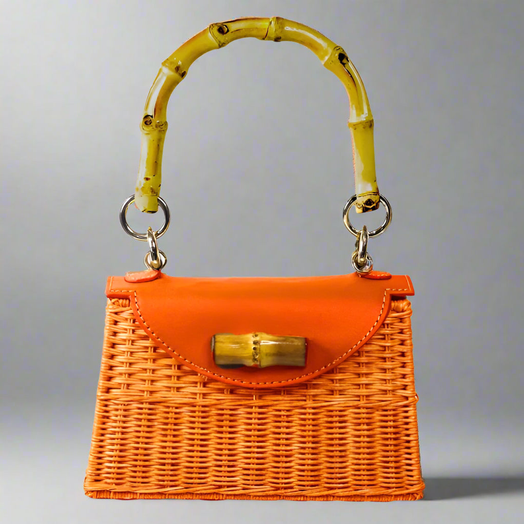 ABIGAIL WICKER TOP HANDLE BAG